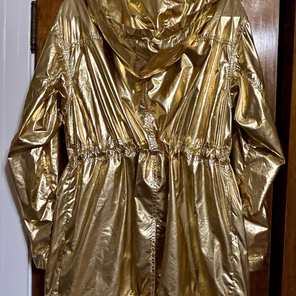 MICHAEL Michael Kors Metallic Gold Utility Jacket with detachable Hood - Picture 6 of 7